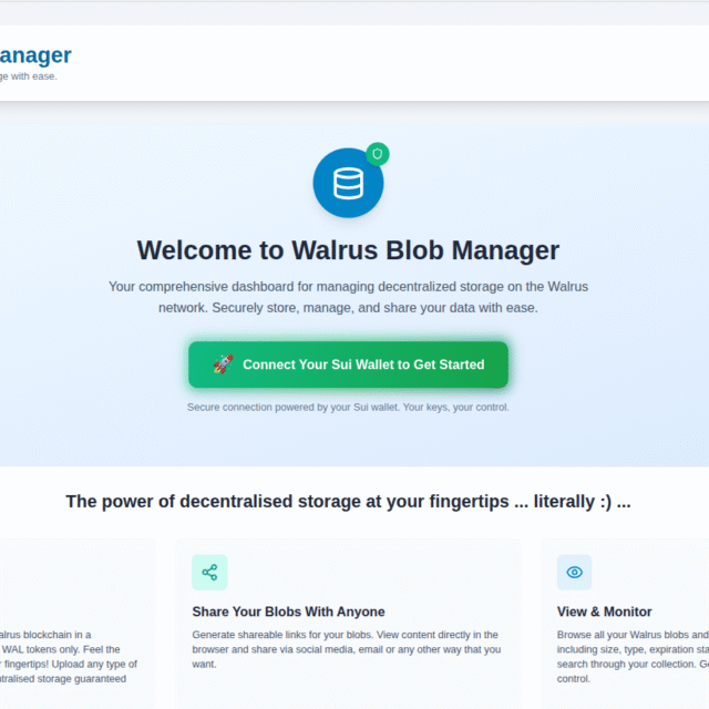 Walrus Blob Manager