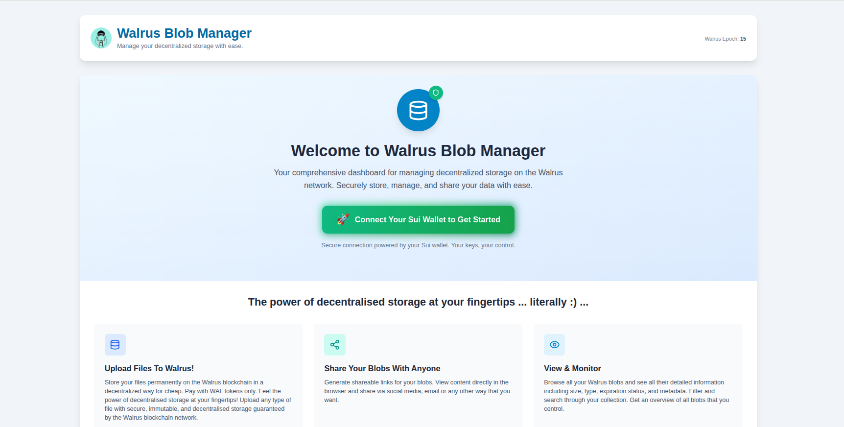 Walrus Blob Manager